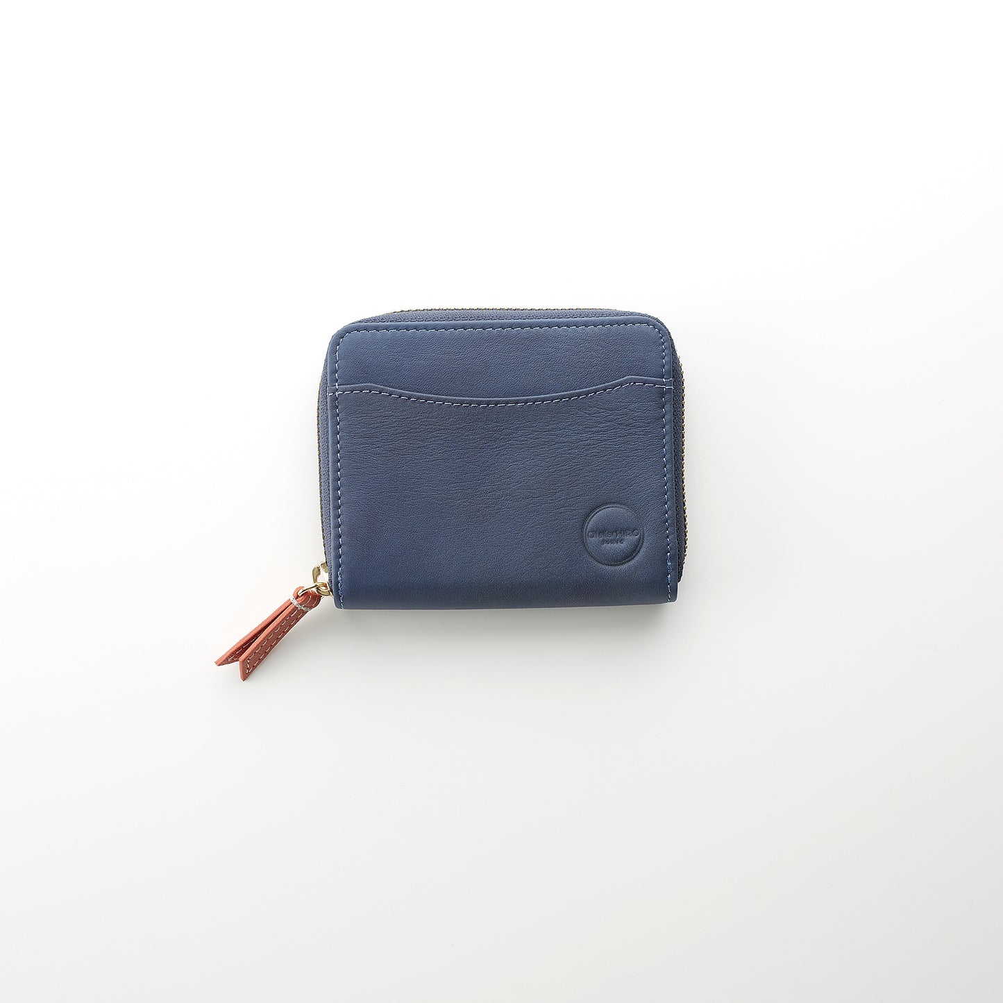 藍染 ミニ財布 ラウンドファスナー マルチケース